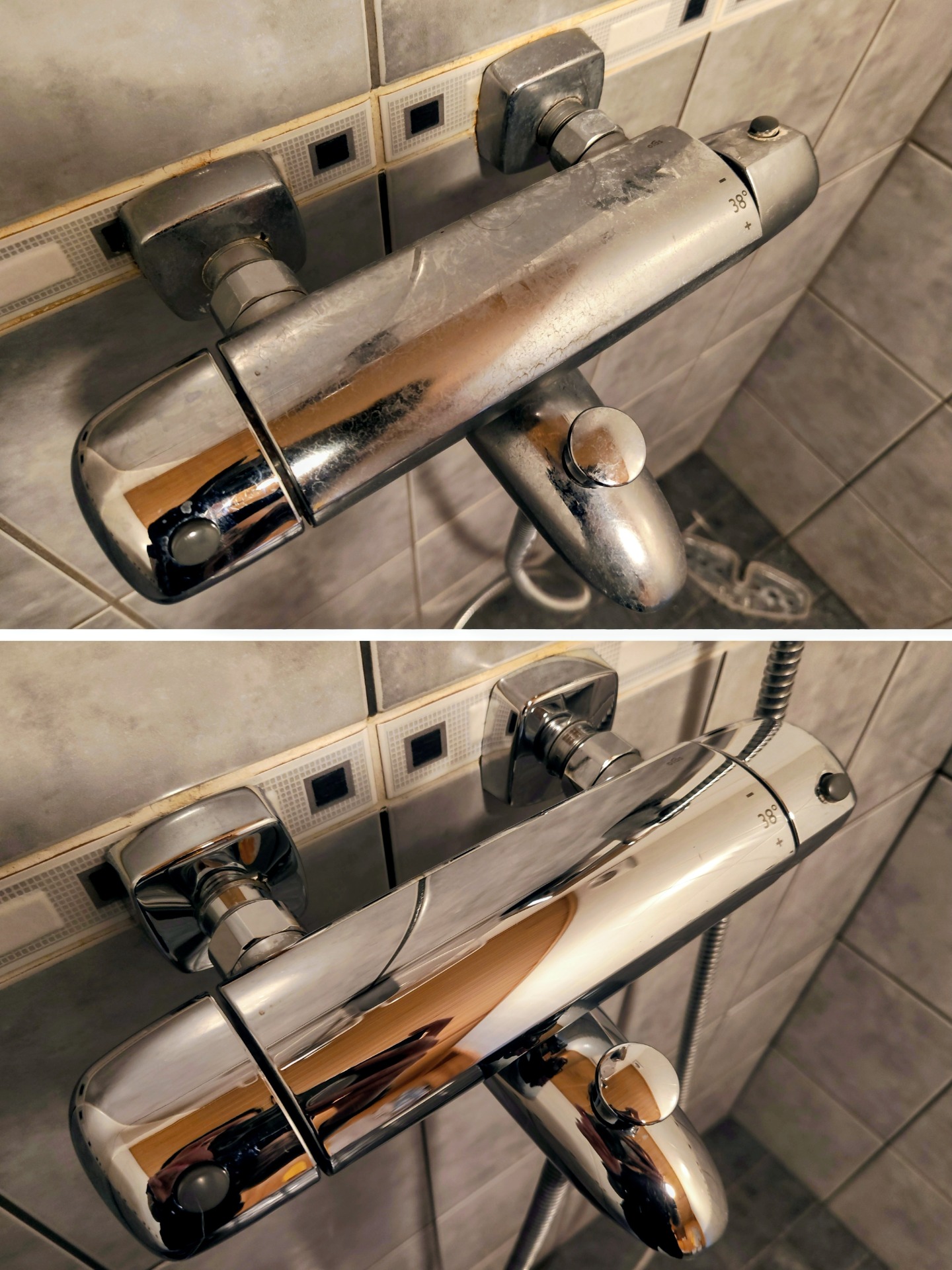 Suihkusekoittajan kalkinpoisto